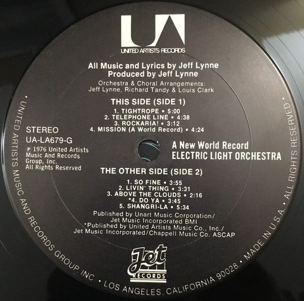 Electric Light Orchestra : A New World Record (LP, Album, Pit)